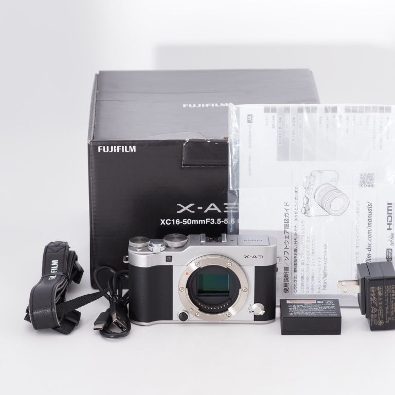 FUJIFILM 富士フイルム ミラーレス一眼 X-A3 ボディ シルバー X-A3-S