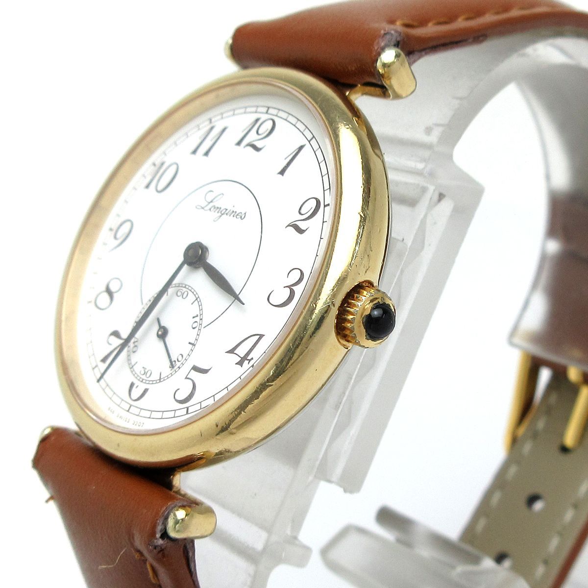  ロンジン L 8464 メンズ アラビア数字 スモセコ 白 手巻き 時計 ヴィンテージ 稼動品 手巻き時計 腕時計(アナログ)