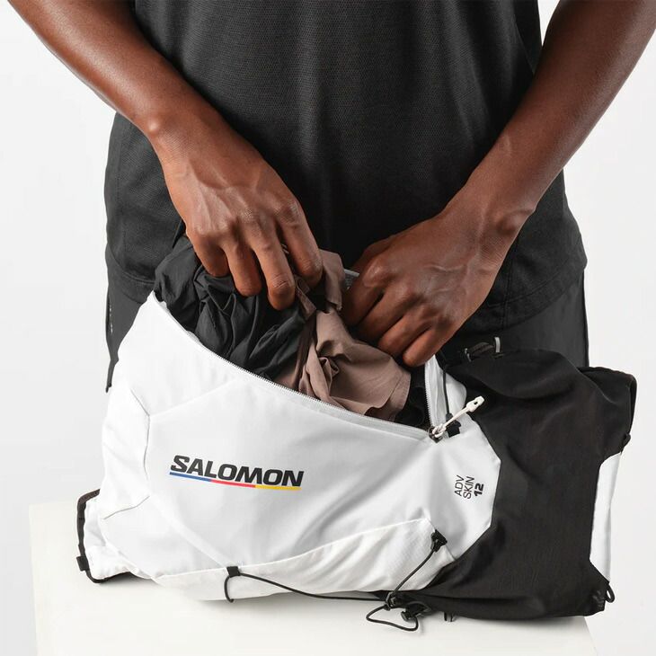 サロモン ランニングベスト フラスク付 SALOMON ADV SKIN 12