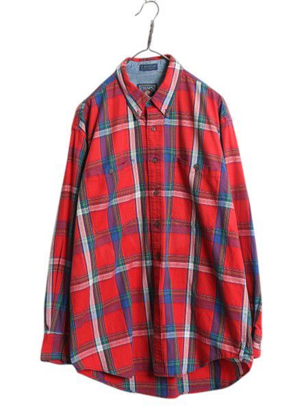なクーポン配布中! 80s チャップス ラルフローレン チェック 長袖 ボタンダウン シャツ メンズ L | ポロ ヴィンテージ 長袖シャツ マルチ ポケット付き