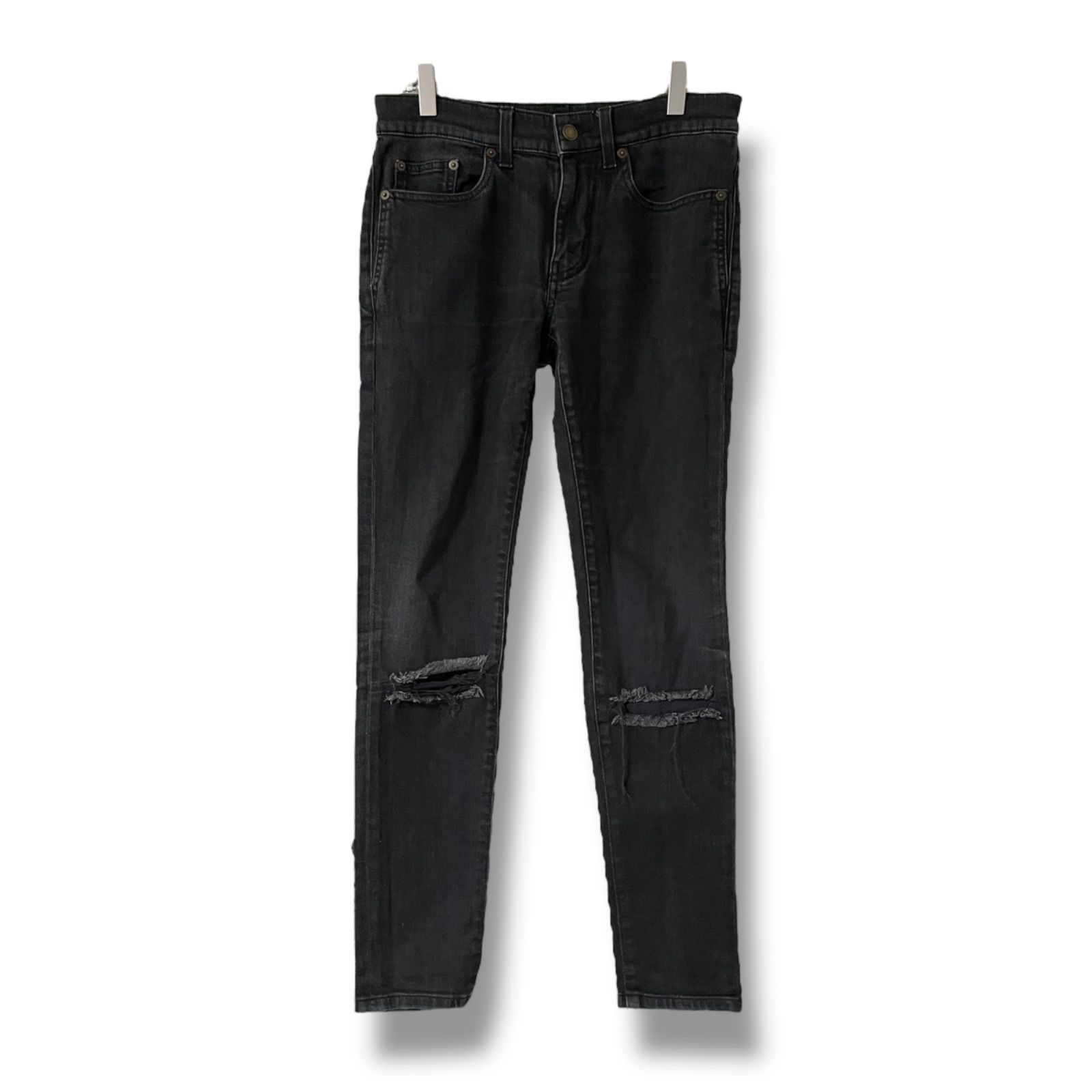 SAINT LAURENT サンローラン ブラック ダメージデニム スキニー 