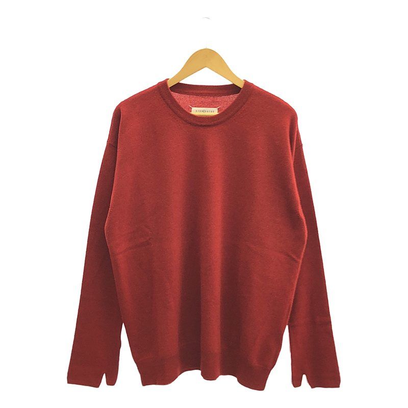 Maison Margiela | メゾンマルジェラ | 2020AW | カシミヤ混 クルーネックニット | M | レッド | レディース