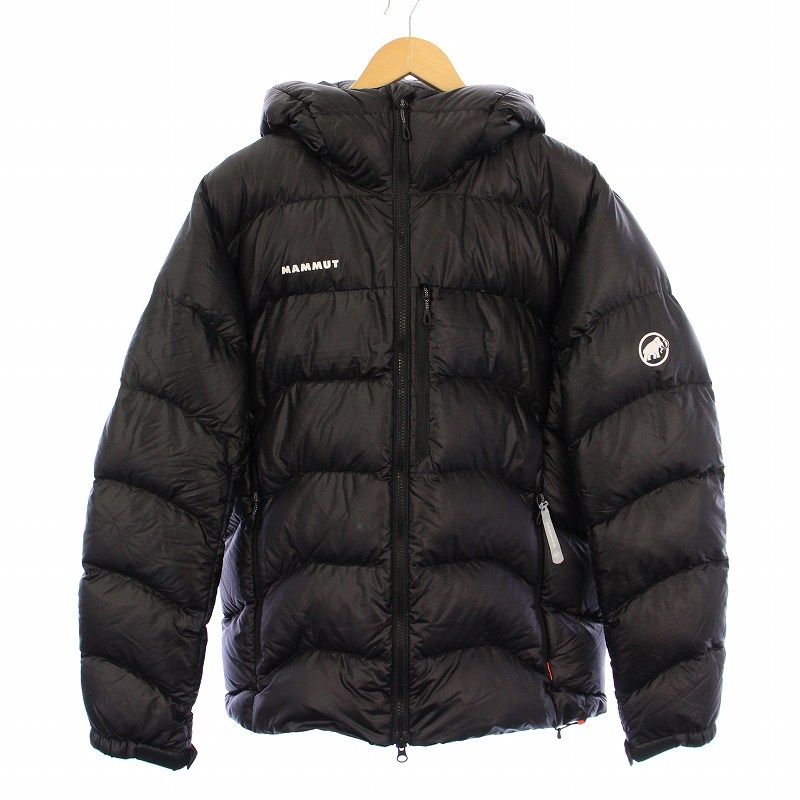 XL】 ブラック ダウンジャケット 黒 フード付き