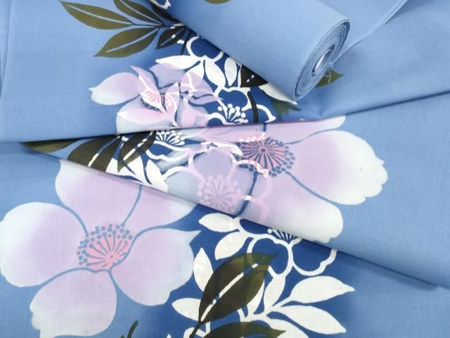 平和屋着物＊夏物 浴衣 反物 着尺 花並べ 綿 ♥ DAAW7533zzz