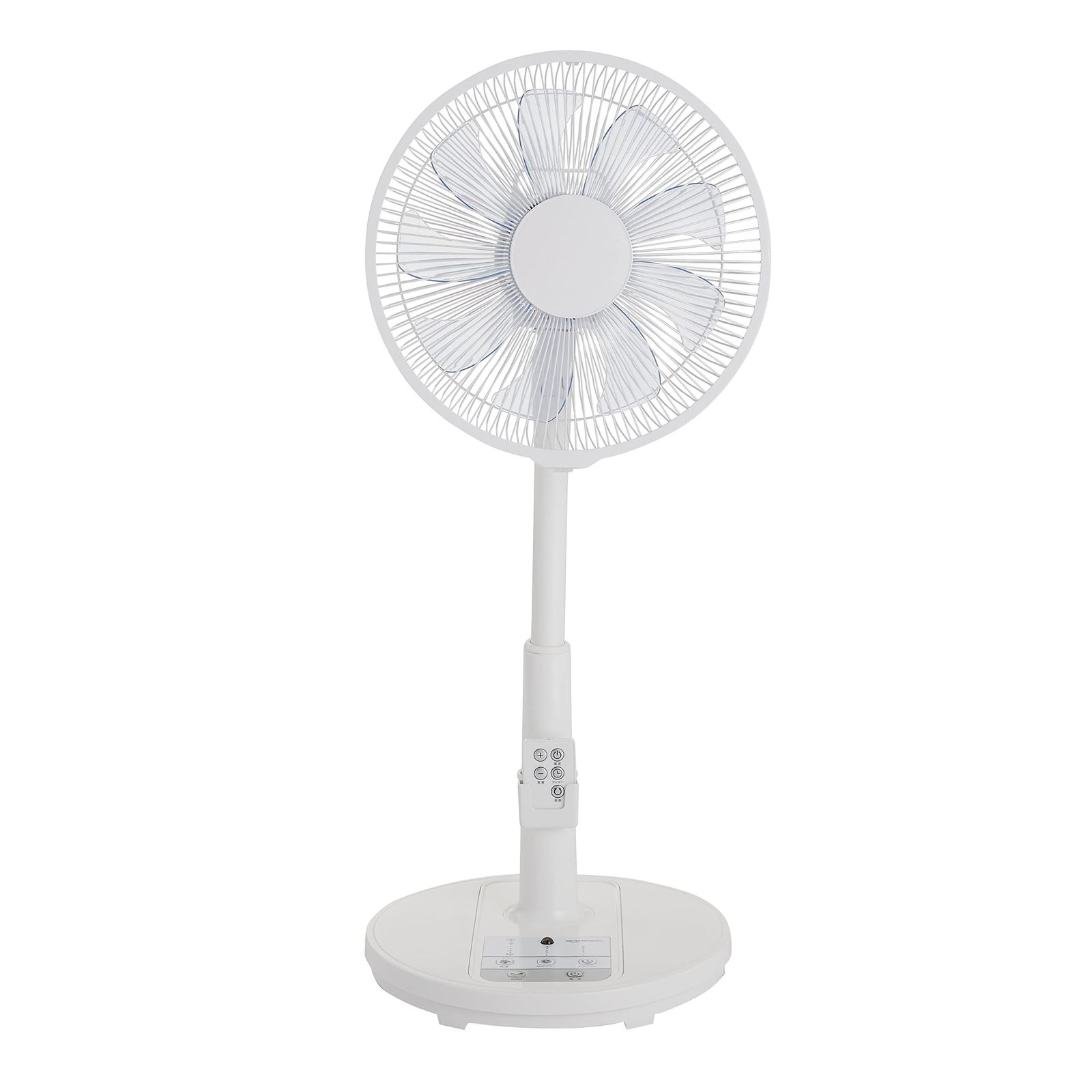 人気商品 リモコン付 静音 9枚羽根 ソフト気流 DCモーター 入切タイマー 首振り リビング扇風機 風量調節5段階 ホワイト ベーシック 羽根直径30cm