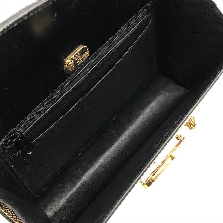 美品 GUCCI グッチ クロコダイル ショルダー セカンド バッグ ワン