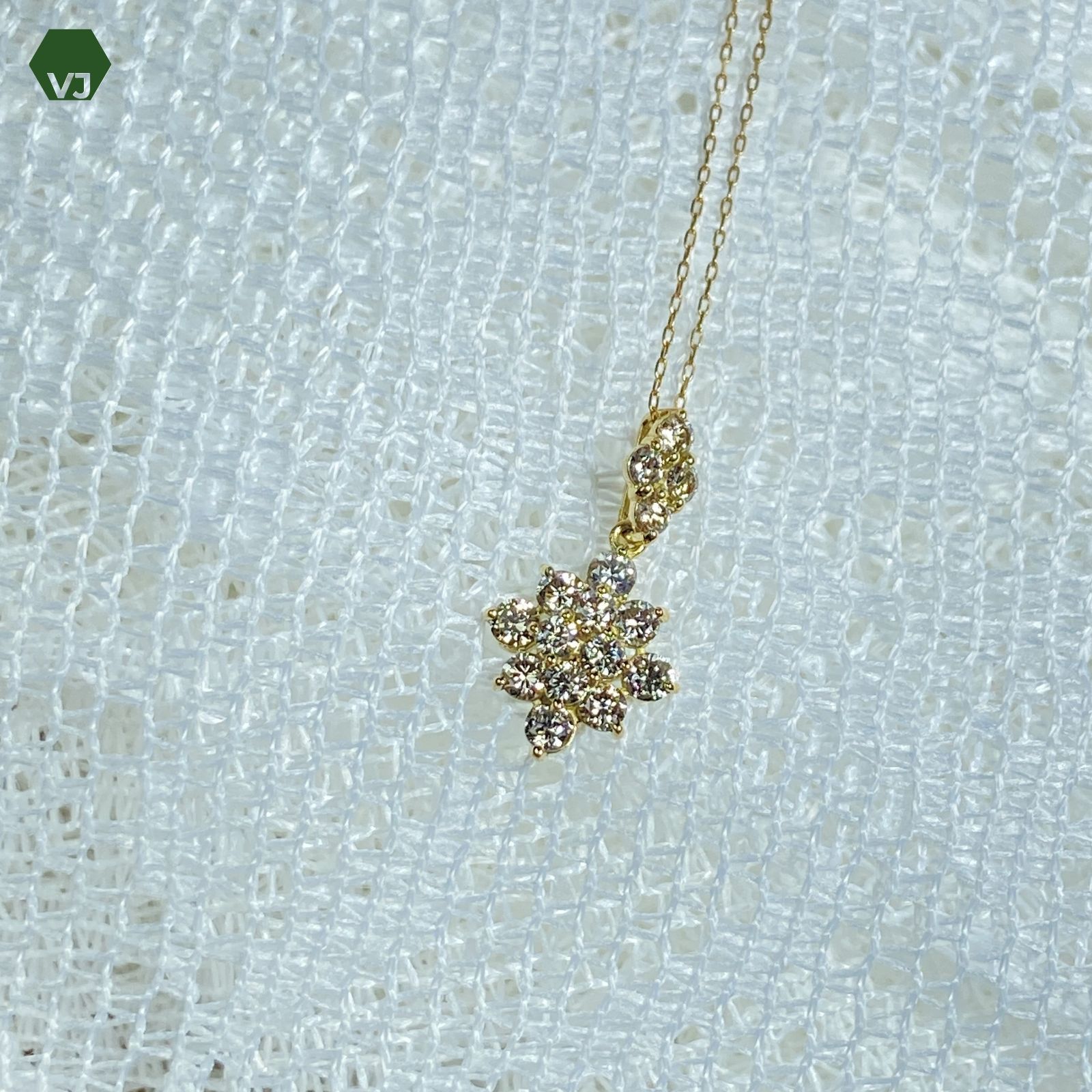 29-03】ダイヤモンド ネックレス D0.5ct 【中古】【K18YG】【約40 