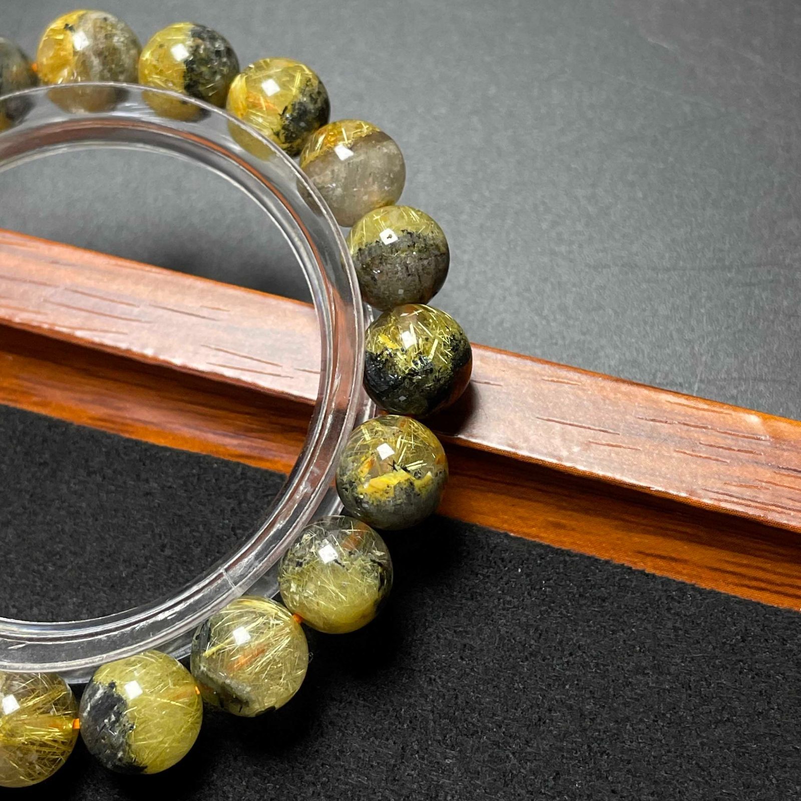 EU製 太陽花タイチンルチル 黄金針水晶 金運 開運 ゴールド ブレスレット パワーストーン プレゼント2 9.7-10.6mm ZB9212 WWW_NOITHATQUANGTHANH_NET