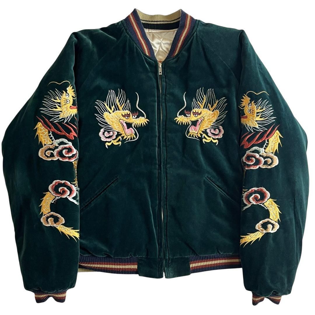 テーラー東洋 リバーシブル スカジャン ベロア 龍刺繍 沖縄 2000000017631