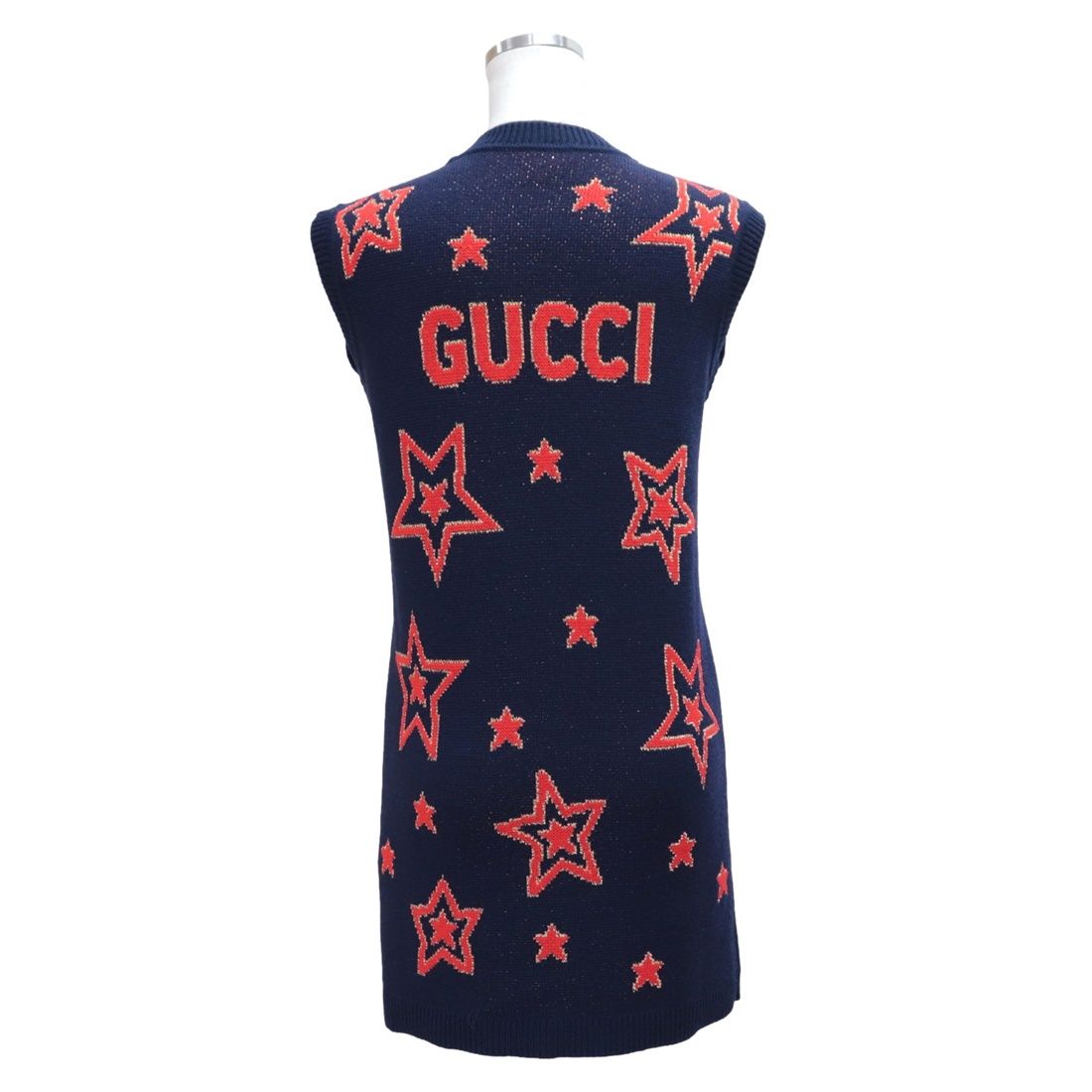 美品 グッチ ノースリーブニットワンピース キッズ レディース  