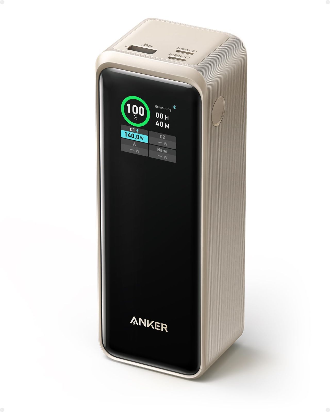 【新着商品】Anker Prime Power Bank (27650mAh 250W) (モバイルバッテリー 27650mAh 合計最大250W出力 大容量 LEDディスプレイ搭載)【USB Power Delivery対応/PPS規格対応/PSE技術基準