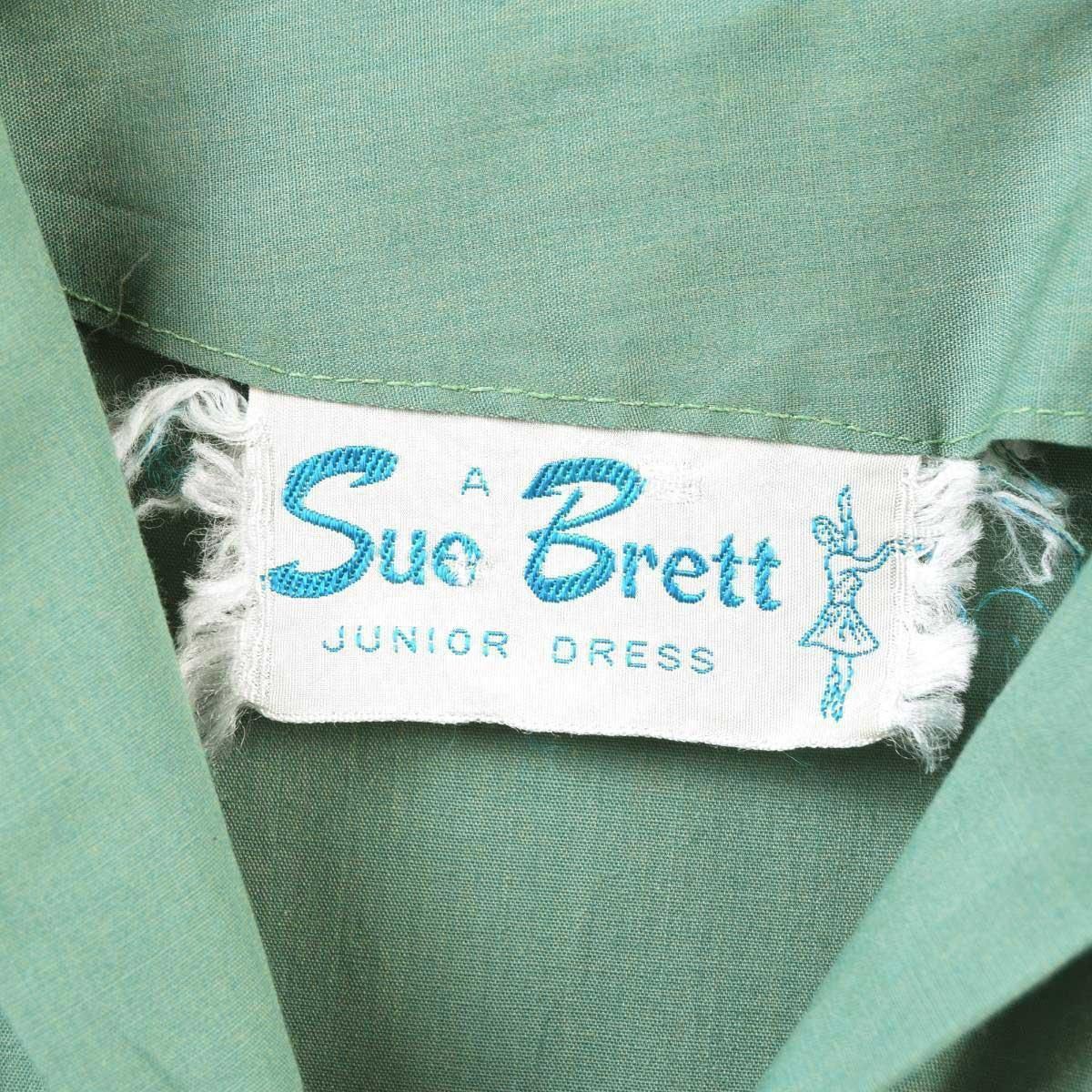 古着 50年代 Sue Brett 半袖 シャツワンピース レディースM