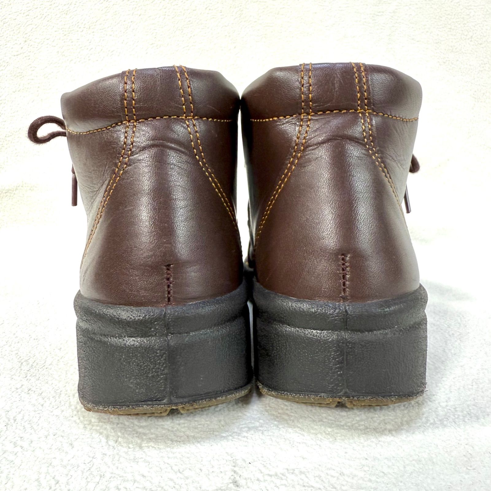 ECCO ブラウンショートブーツ 美品✨エコー サイドジップ ショート ブーツ レザー ブラウン