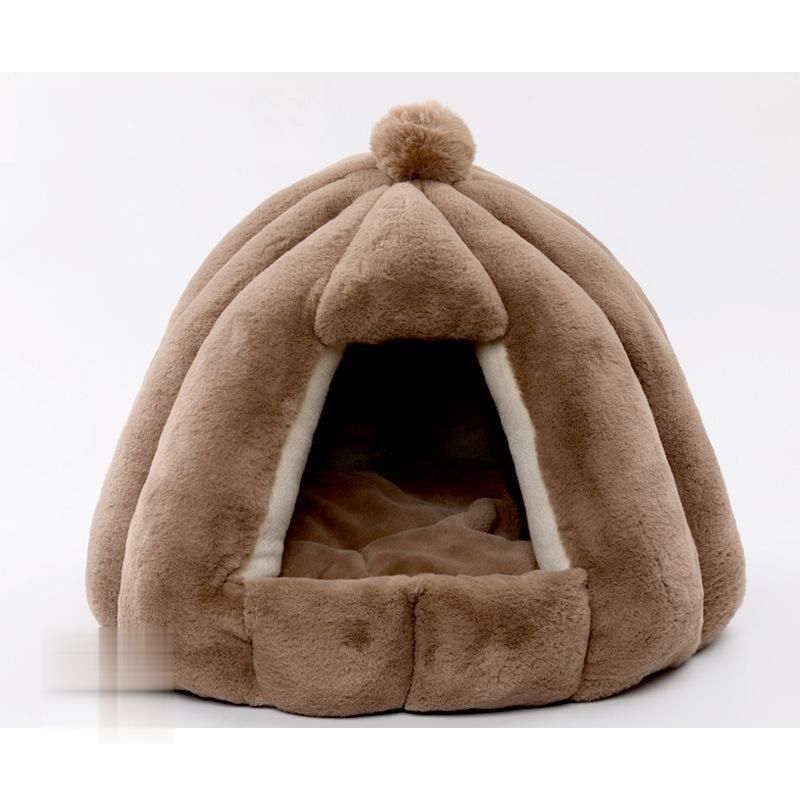 猫ハウス ペットハウス ドーム型 冬用 クッション 洗える 猫ベッド 犬ベッド ふわふわ 冬寒さ対策 ペット用品 おしゃれ かわいい 小型犬用 テント型CYB789特別価格