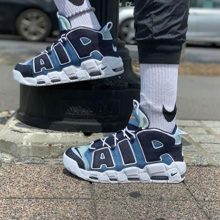 新品 未使用 新品 未使用 NIKE AIR MORE UPTEMPO DENIM ナイキ エア モア アップテンポ デニム CJ6125-100  男女兼用 - メルカリ