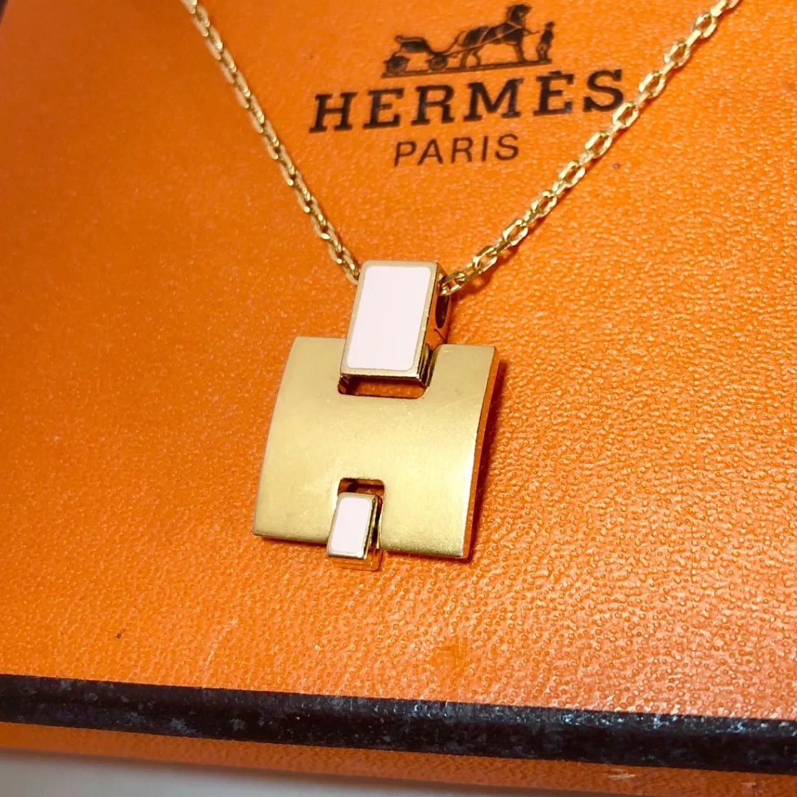 HERMES エルメス アイリーンネックレス ピンクゴールド-