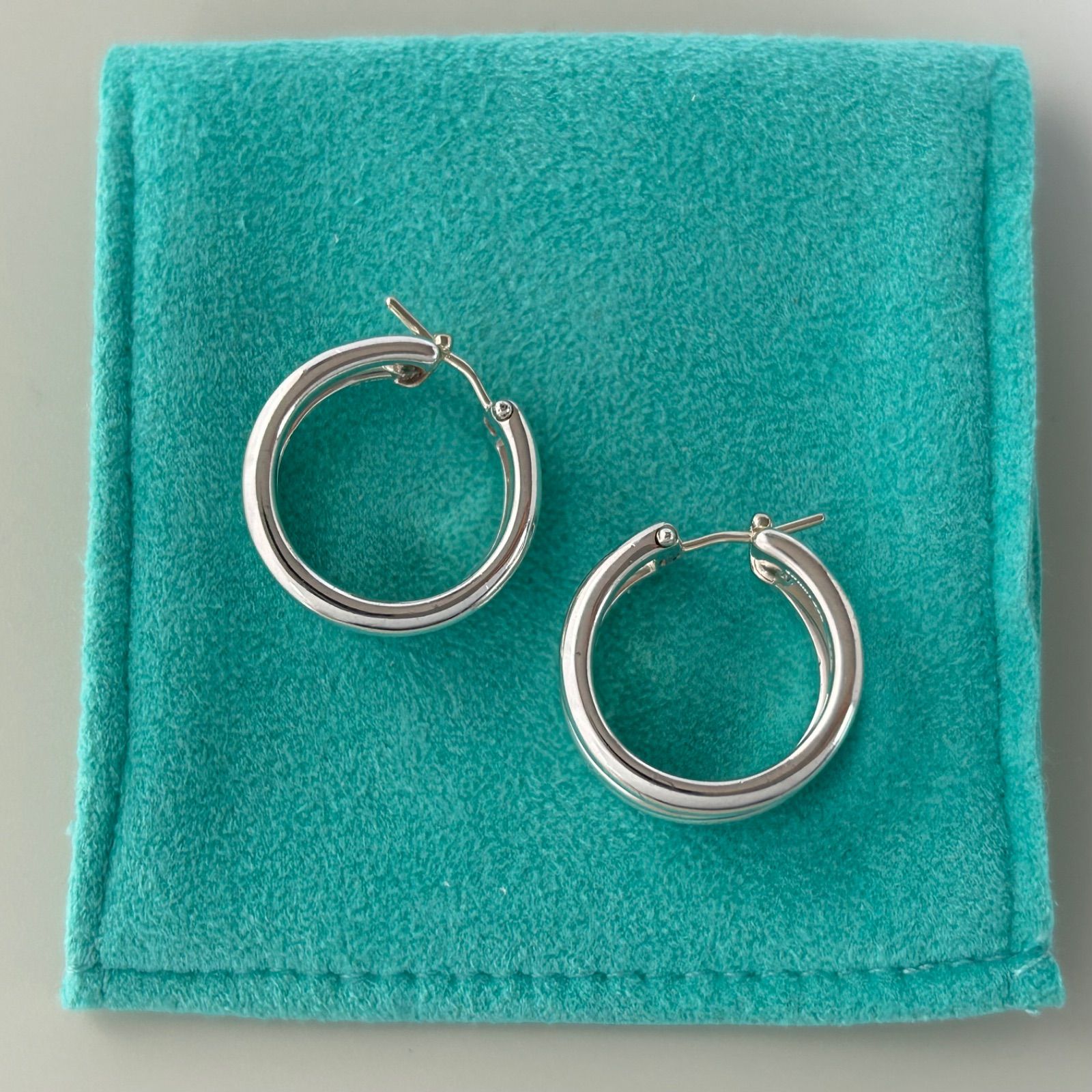 ティファニー 希少 ピアス ダイアゴナル フープ ヴィンテージ AG925  