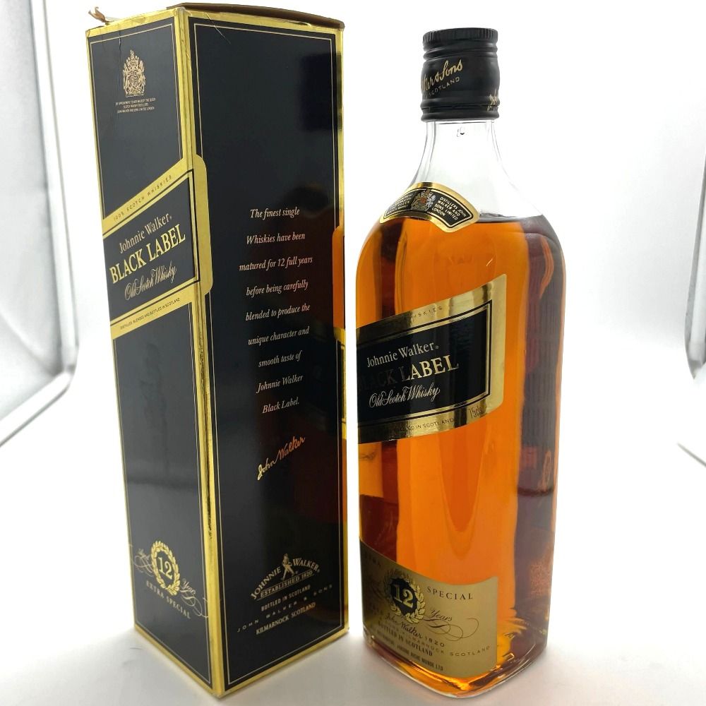 古酒1970年代1L ジョニーウォーカーBLACK LABEL白紋章 金キャップ 古酒1970年代1L ジョニーウォーカーBLACK LABEL白紋章 金キャップ