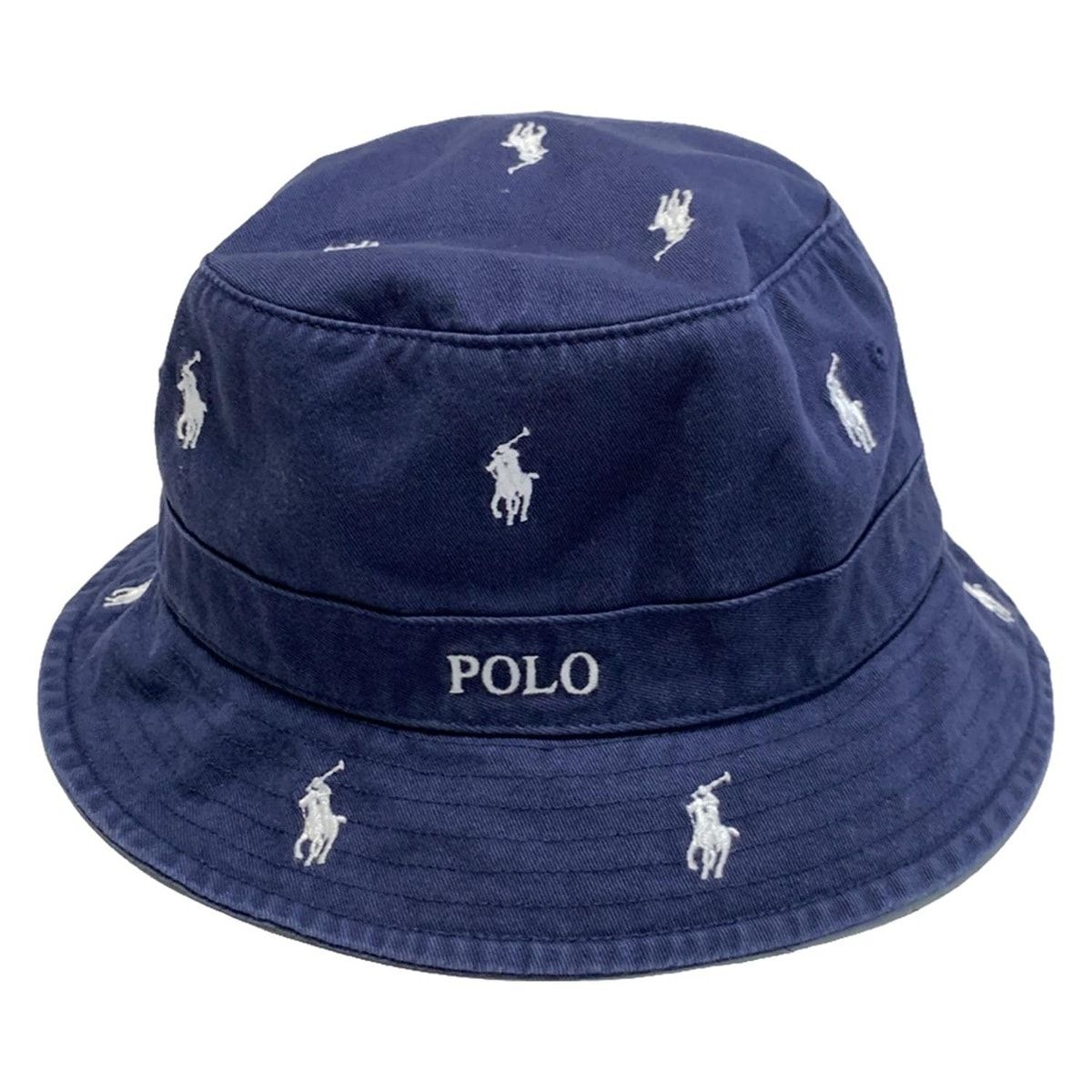 POLObyRalphLauren ポロラルフローレン ハット - ネイビー×白 コットン