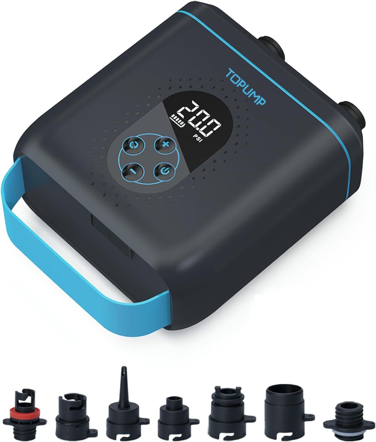 TOPUMP充電式SUPポンプTPS260 20PSI電動パドルボードポンプ オートオフ機能付き 二段階膨張-収縮 12V DC車コネクタ-Type-C対応 パドルボード カヤック ウィング-カイト テント ボート マットレス用