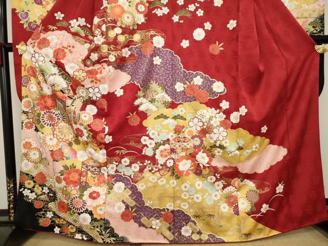 平和屋着物○豪華振袖 貝桶花文 金彩 正絹 逸品 AAAZ4776ck 【公式通販】