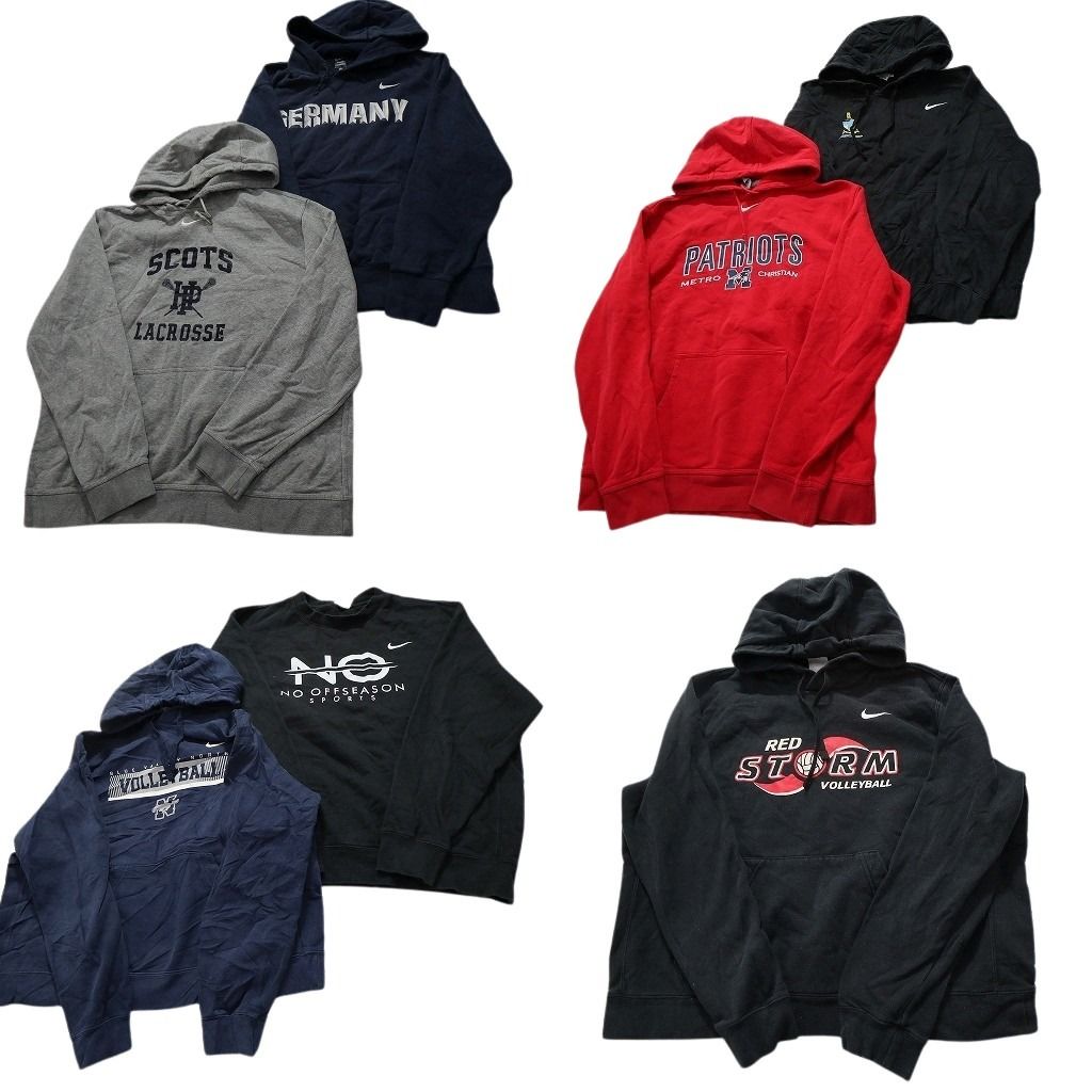 古着卸 まとめ売り ナイキ NIKE スウェット 7枚セット メンズ Ｌ |XL ペイトリオッツ NFL フーディー マフポケット 古着 NC0990