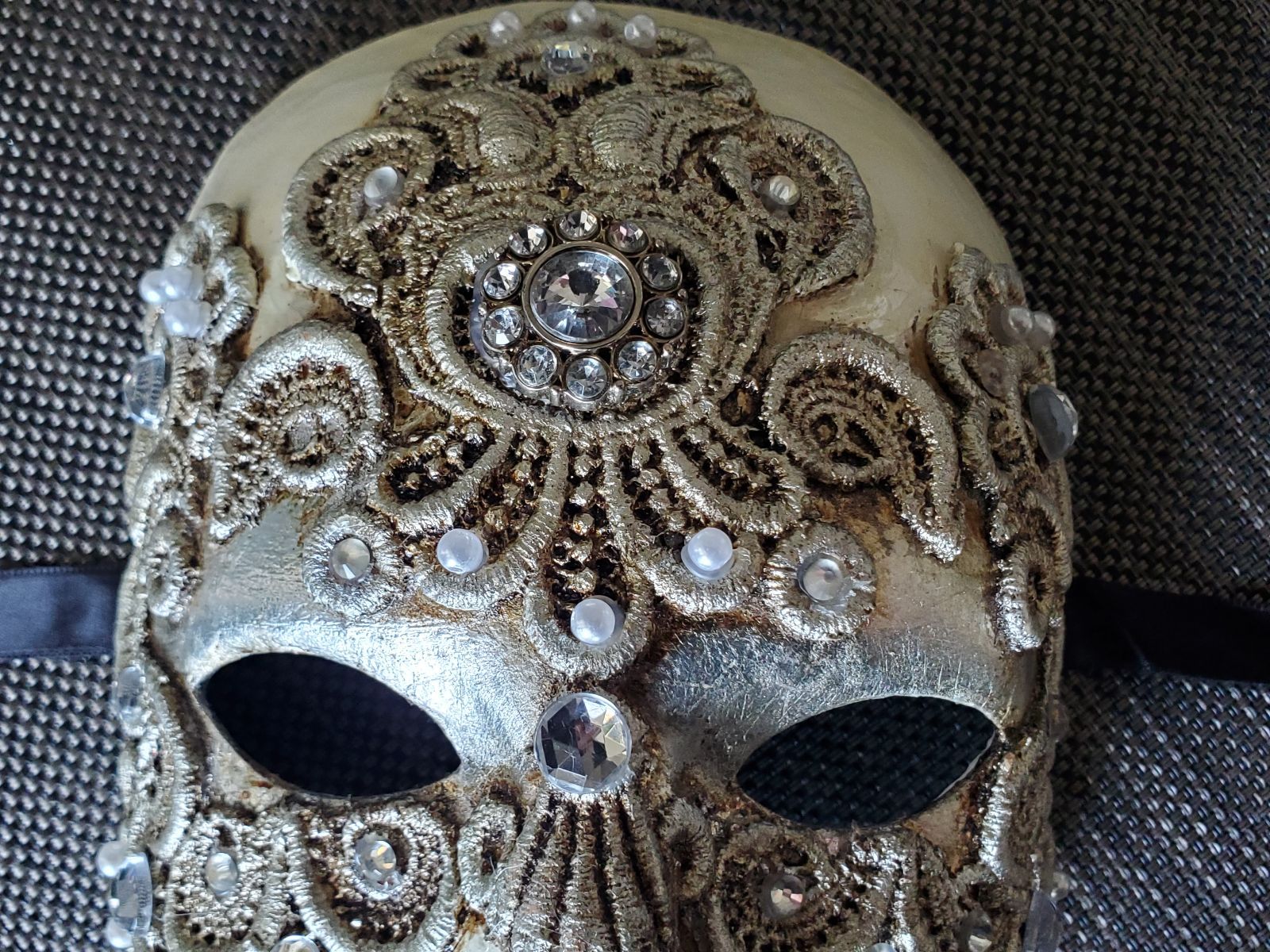 ベネチアンマスク Volto Macrame Maschile Silver - メルカリ