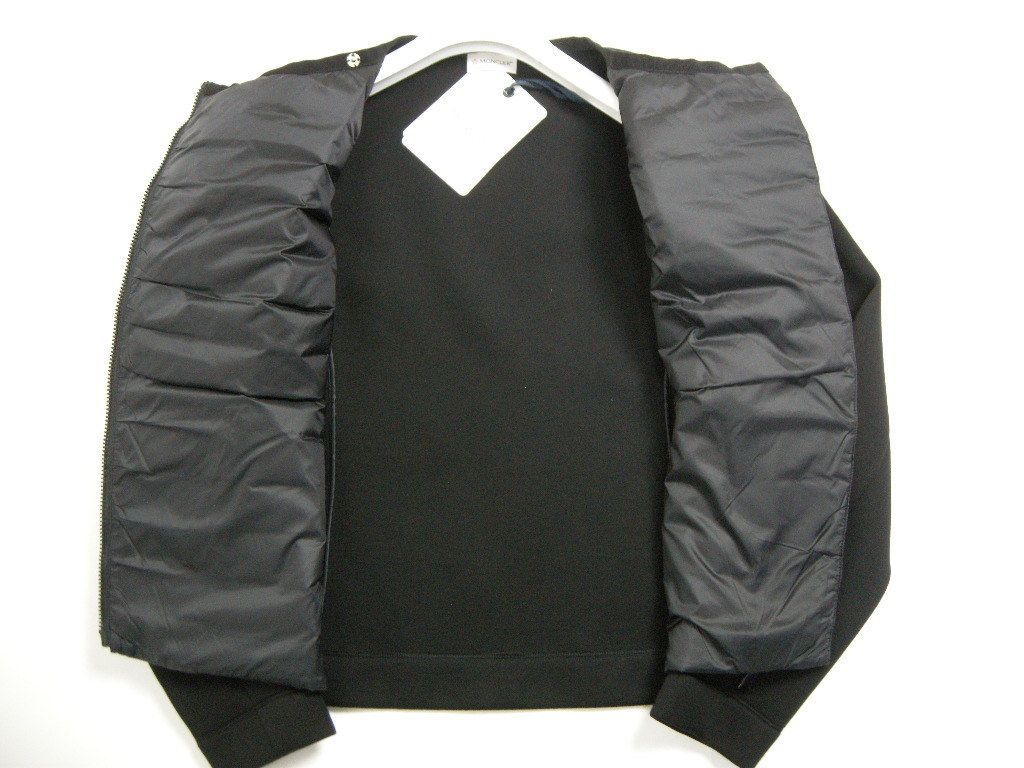 サイズS■新品 本物■モンクレール ライダース型ダウンジャケット 黒 レディース MONCLER モンクレール ダウン ダウンジャケット シャンボン