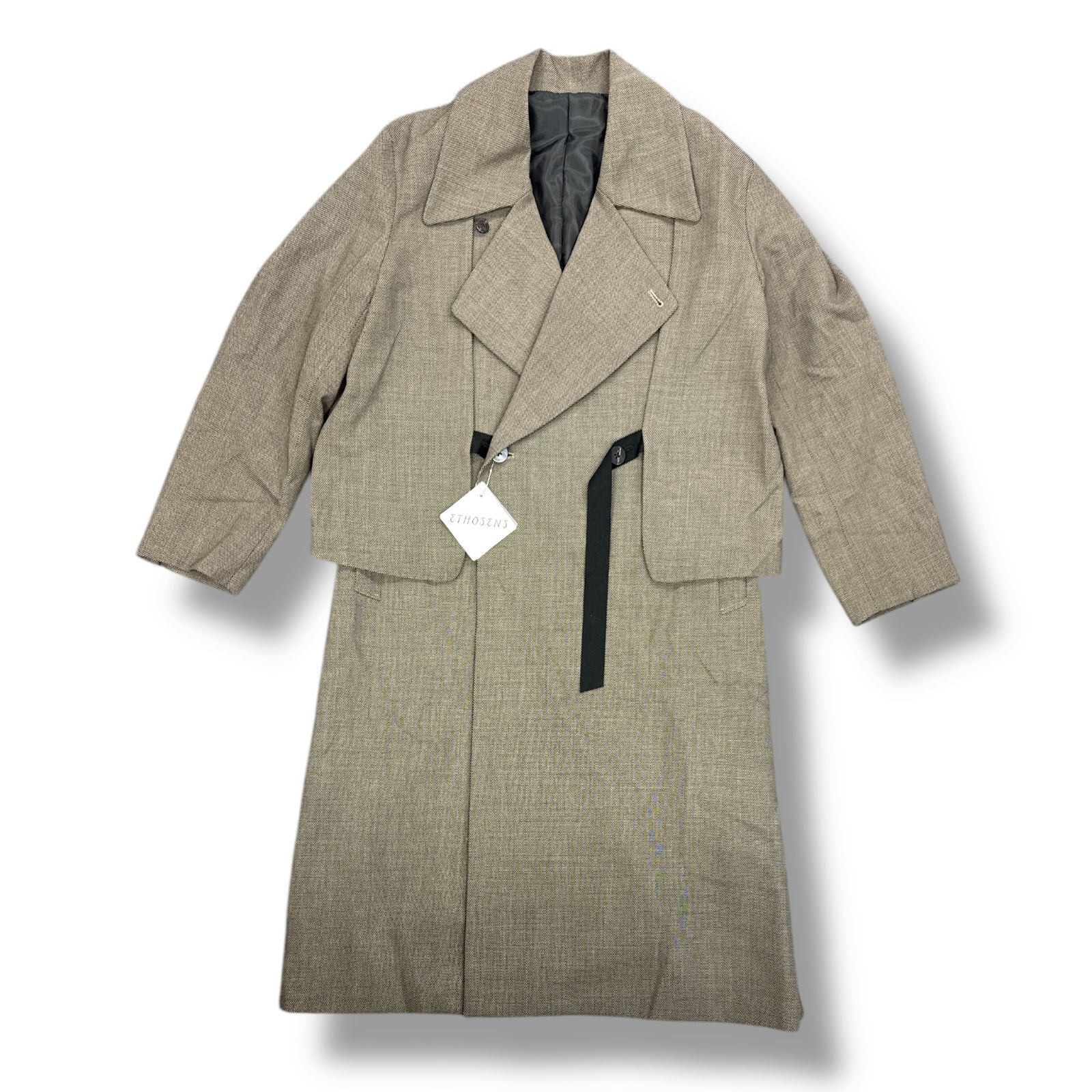 ETHOSENSエトセンス Birds-eye 3way coat ロングコート ETHOSENS