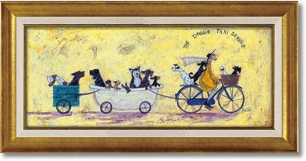 絵画 サムトフト いぬタクシー M インテリアアート