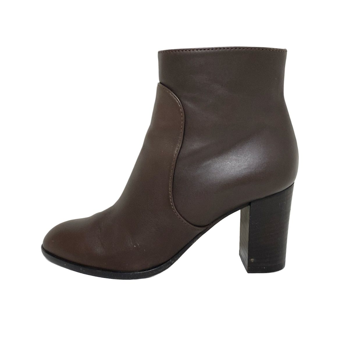 sergio rossi セルジオロッシ ショートブーツ 351 2 レディース - ダークブラウン レザー