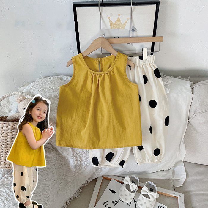 韓国子供服 セットアップ 女の子 夏服 Tシャツ+パンツ 2点セット