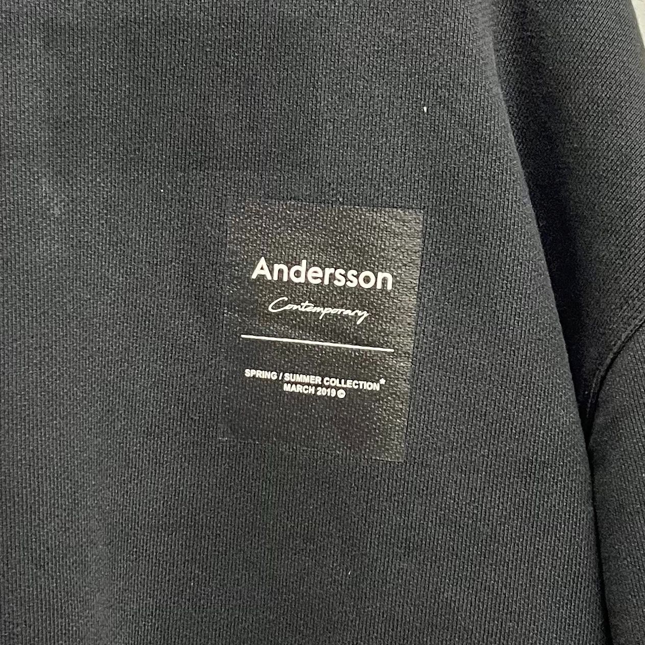 希少】アンダースンベル 長袖スウェットシャツ Mサイズ 黒 希少】アンダースンベル 長袖スウェットシャツ Mサイズ 黒