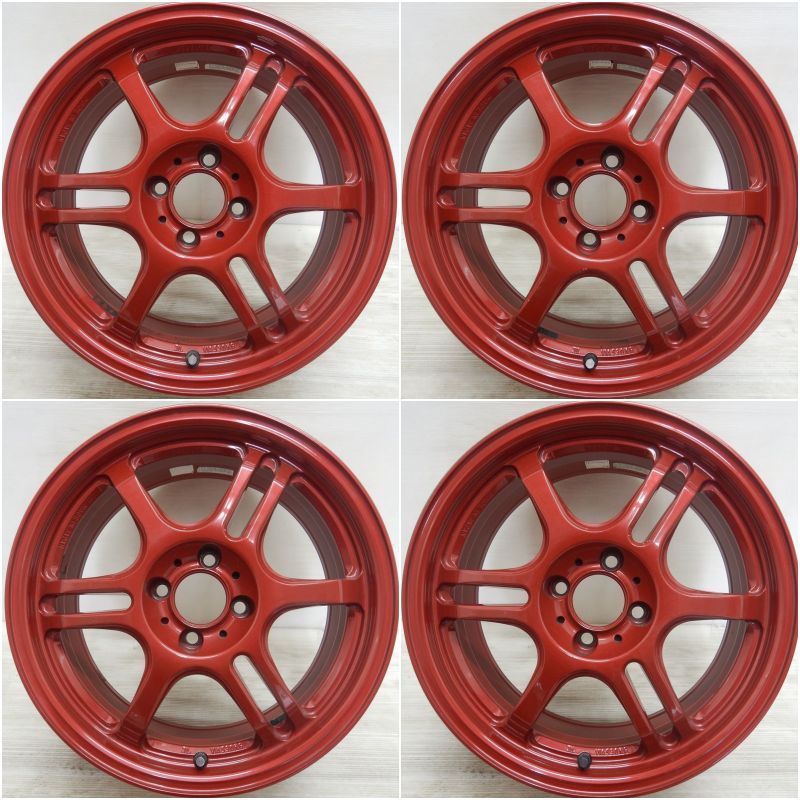 中古 16インチ アルミ POTENZA RW006 レーシングパールレッド 4本