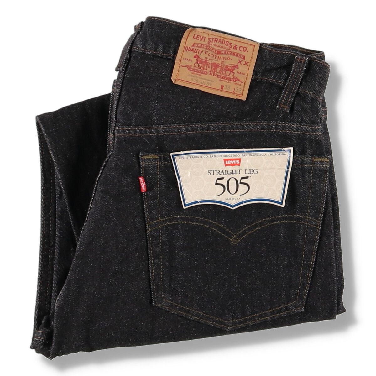 デッドストック DEAD STOCK 90年代 リーバイス Levi's 505 ブラックジーンズ テーパードデニムパンツ USA製  メンズw35/eva001307 - メルカリ