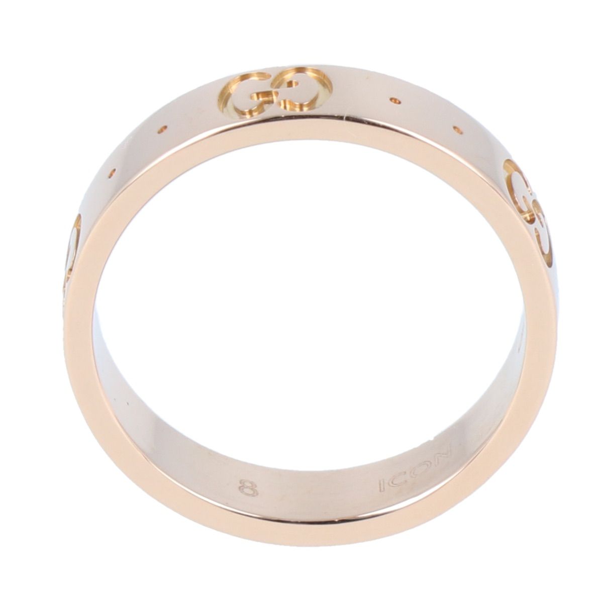 GUCCI グッチ アイコンリング K18PG ピンクゴールド 3.5g 7.5号 レディース リング 指輪 -A 9304