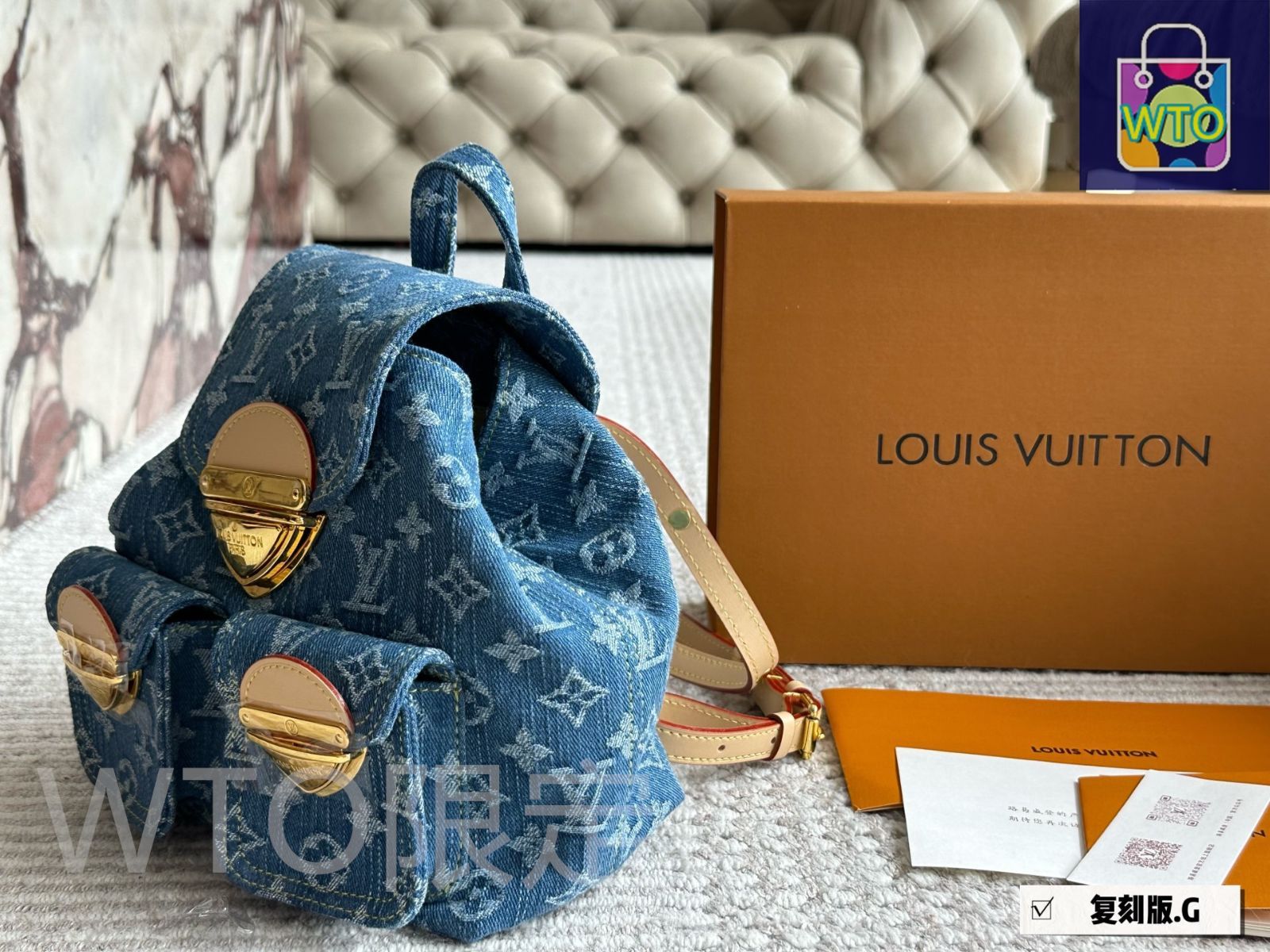 Louis Vuitton ルイヴィトンデニム36 LOUIS VUITTON SS20 Size 36 Virgil Abloh Blue Indigo Monogram