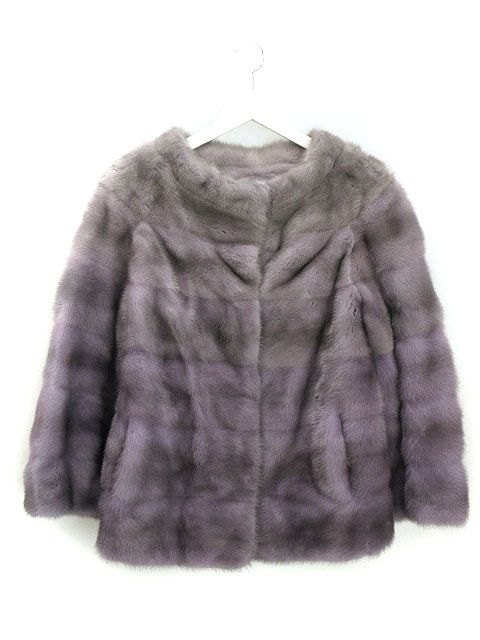 valentino 毛皮コート グレー ヴァレンティノ ヴァレンチノ VALENTINO ミンク ファー コート