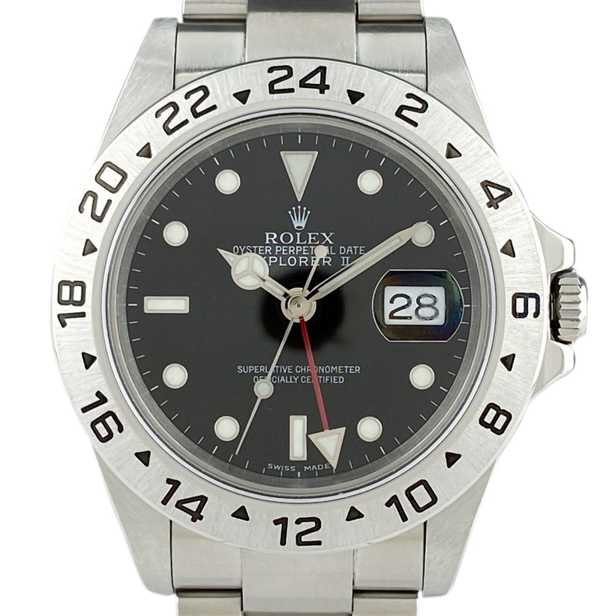 ロレックス ROLEX エクスプローラー 2 16570 腕時計 SS 自動巻き ブラック メンズ 【中古】