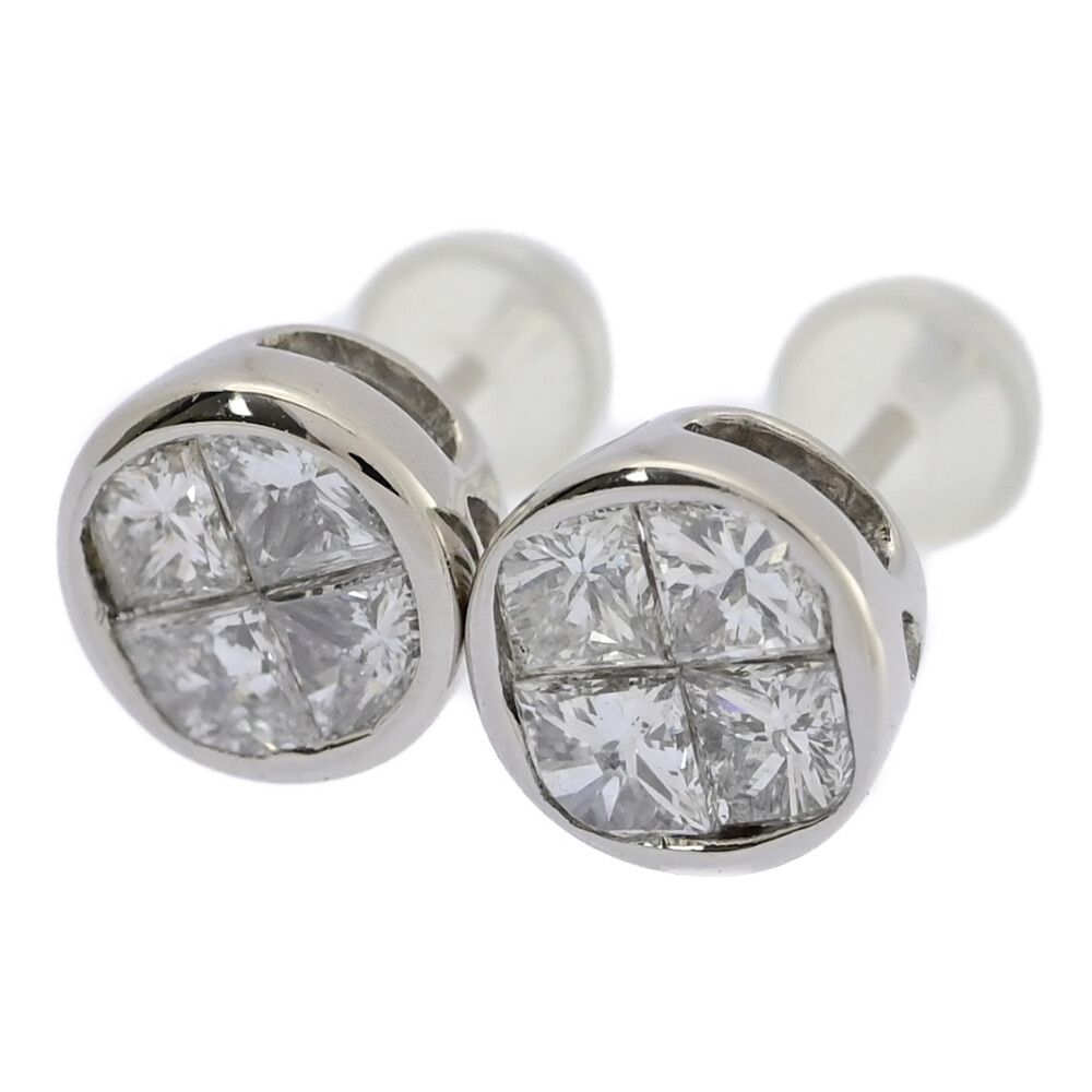 Pt900 ダイヤ0.5ct ピアス　ベゼルセッティング Pt900 ダイヤ0.5ct ピアス ベゼルセッティング