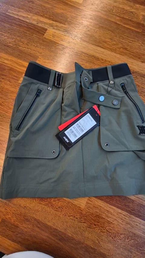 ANEW アニュー ゴルフ カーゴ スカート カーキ 25size