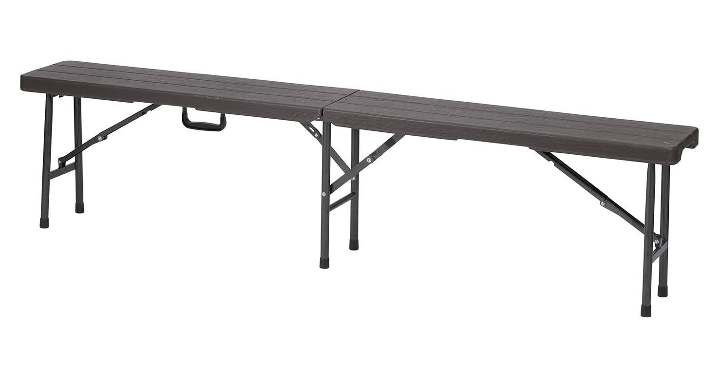 数量 UDB-180BR ウッド調ガーデンベンチ 180×25×43㎝ ブラウン ベランダ用 アウトドア 折りたたみ式 武田コーポレーション