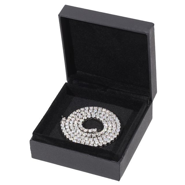 モアサナイト Moissanite テニスネックレス シルバー .925Silver 4mm