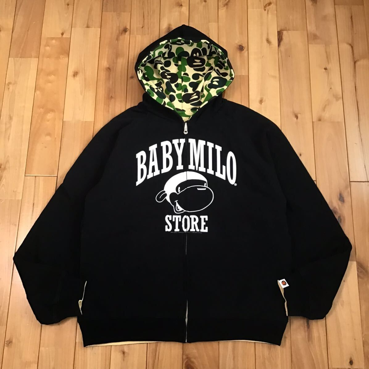 ☆リバーシブル☆ Milo camo green パーカー Mサイズ a bathing ape