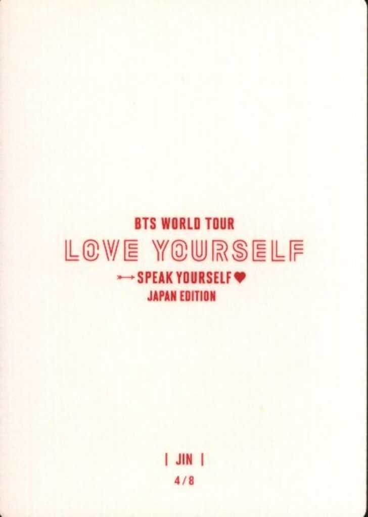 speak yourself ミニフォトカード BTS Speak Yourself World Tour Official Mini Photocard Japan