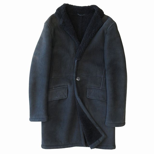 希少】Cinquanta チンクァンタ ムートンコート ミドル ブラック ボア