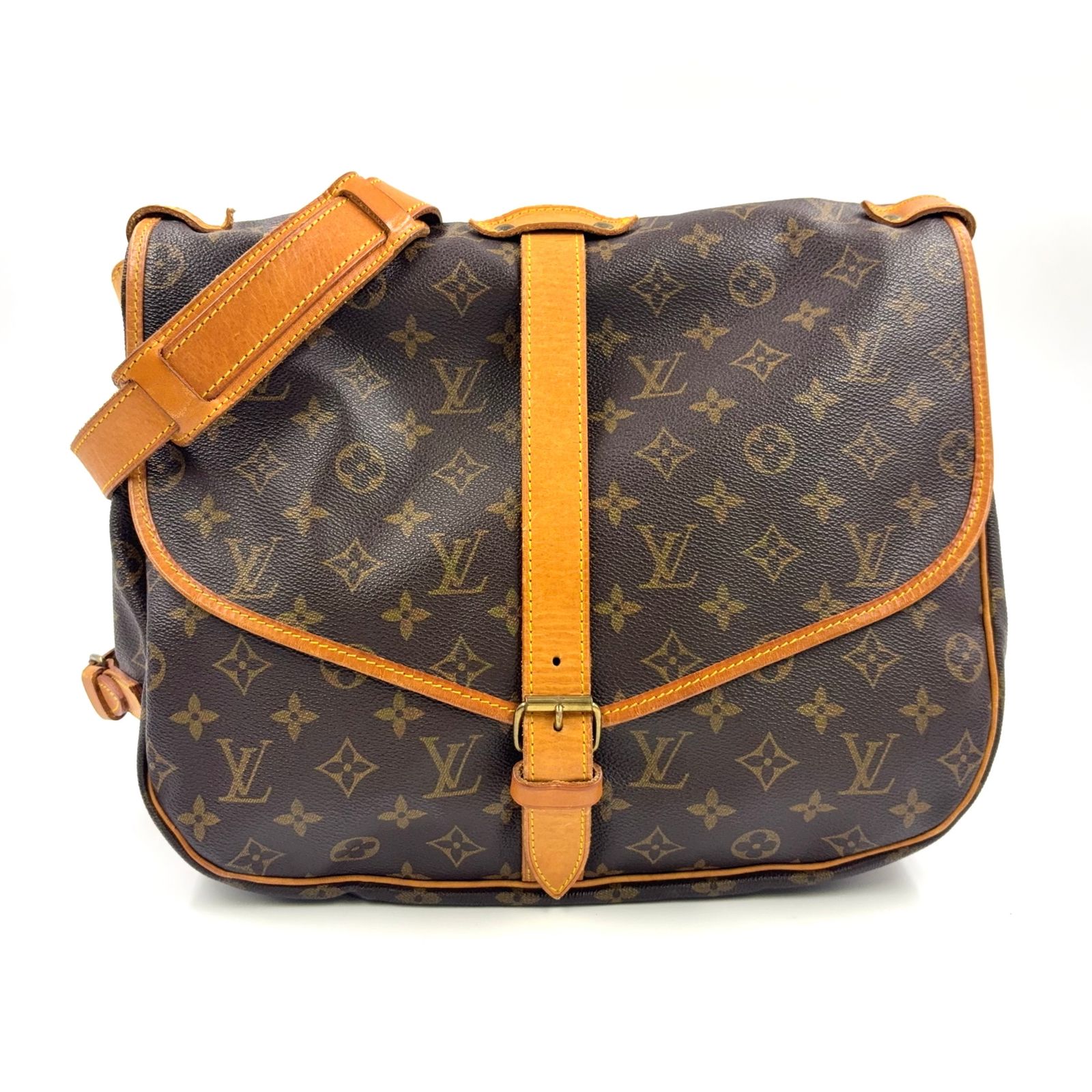 【美品】ルイ・ヴィトン　パープルグレー ストライプ レザークラッチバッグ ルイ・ヴィトン パープルグレー ストライプ レザークラッチバッグ