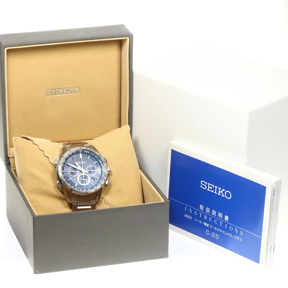 セイコー SEIKO SAGA193/8B92-0AB0 ブライツ フライトエキスパート クロノグラフ ソーラー電波 メンズ美品箱付き_761929  - メルカリ