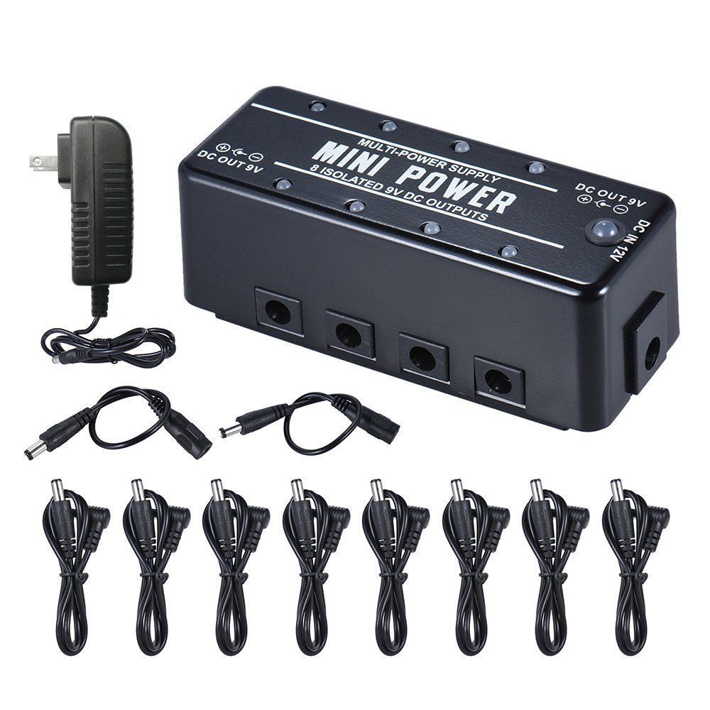 電源供給 PSE認証 DC出力 8独立9V LEF-329 ギターエフェクトパワーサプライ Rowin