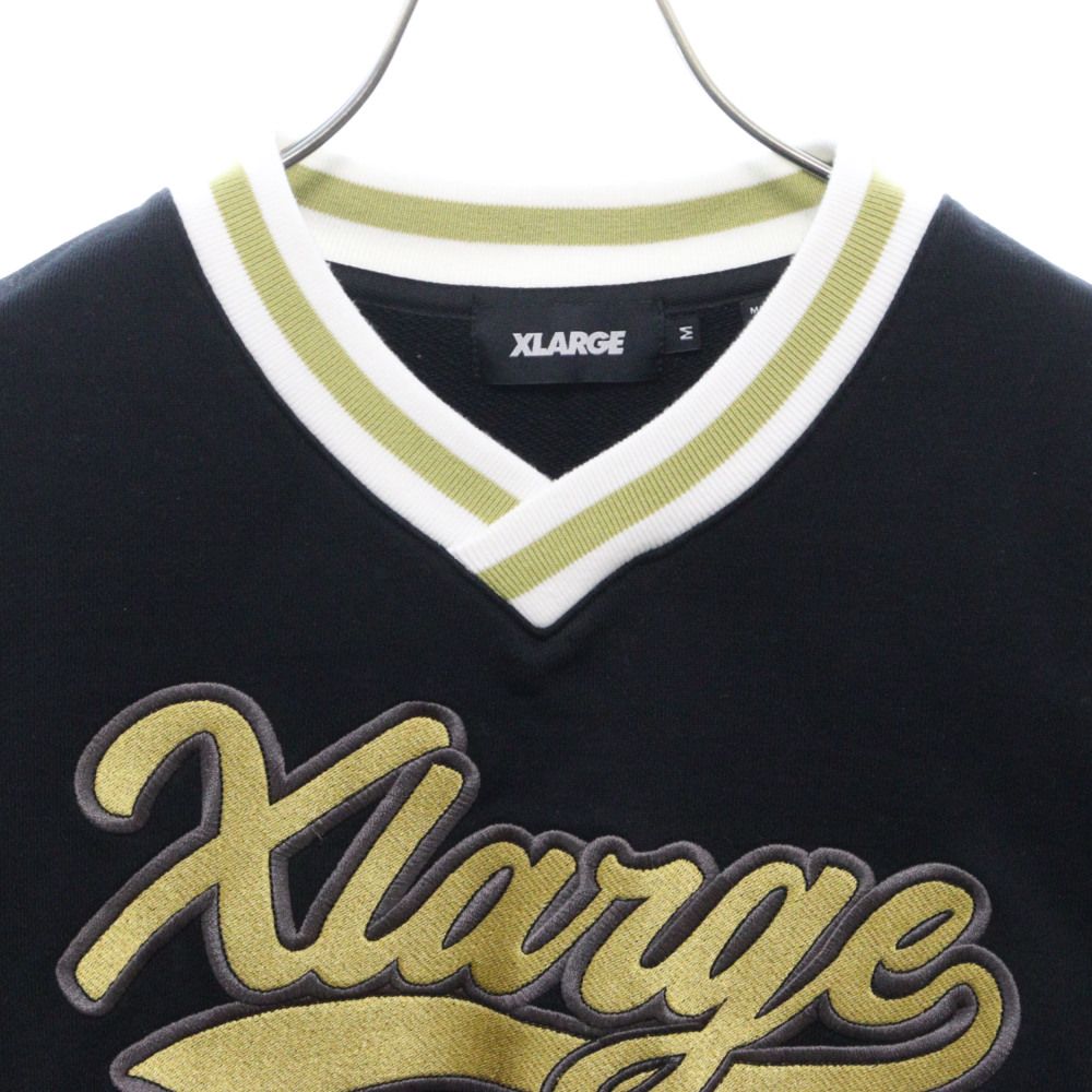 X-LARGE (エクストララージ) BASEBALL LOGO EMBROIDERED V NECK 